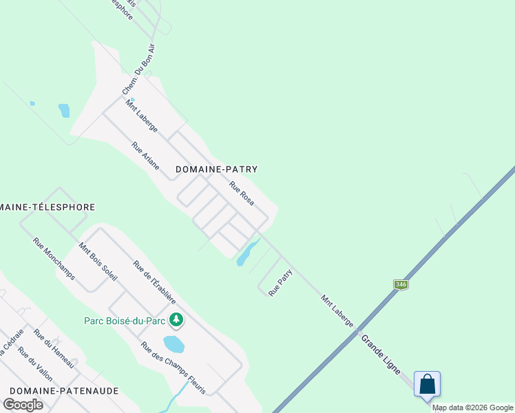 map of restaurants, bars, coffee shops, grocery stores, and more near 1439 Rue Rosa in Sainte-Julienne
