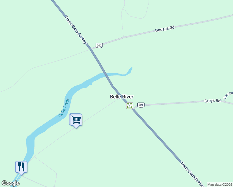 map of restaurants, bars, coffee shops, grocery stores, and more near 1677 Trans-Canada Highway in Belle River