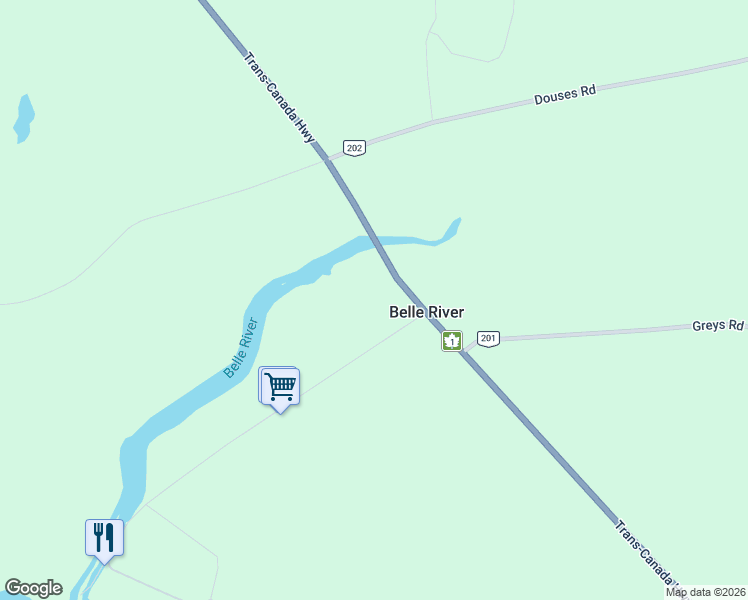 map of restaurants, bars, coffee shops, grocery stores, and more near 1677 TRANS CANADA Highway - Route 1 in Belle River