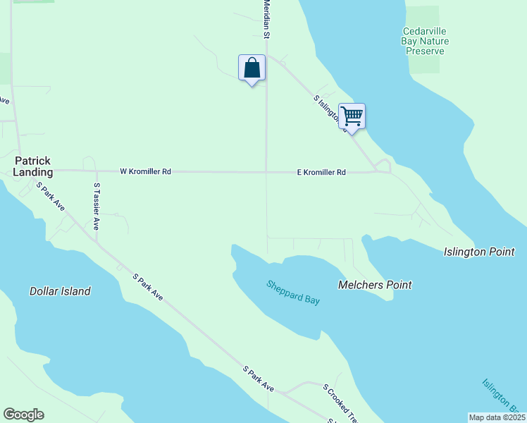 map of restaurants, bars, coffee shops, grocery stores, and more near 1152 South Smith Road in Cedarville