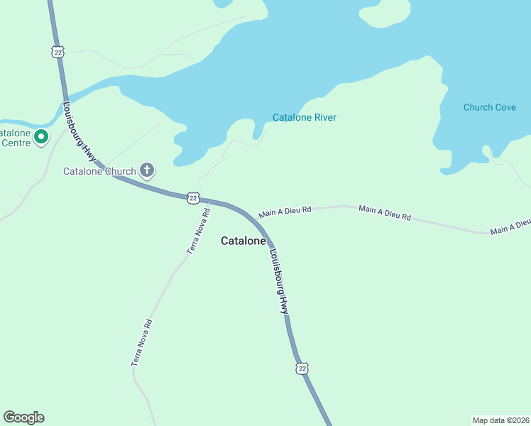 map of restaurants, bars, coffee shops, grocery stores, and more near 1 Main a Dieu Road in Catalone