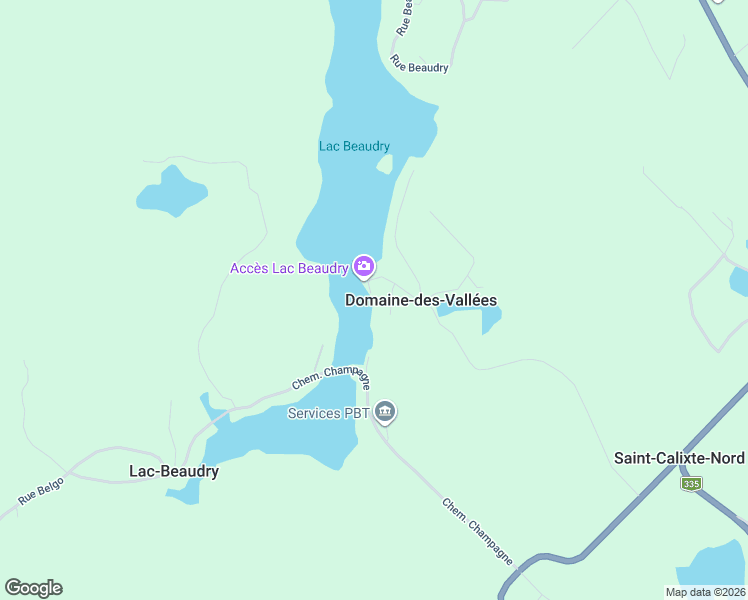 map of restaurants, bars, coffee shops, grocery stores, and more near 105 Rue Sylvie in Saint-Calixte