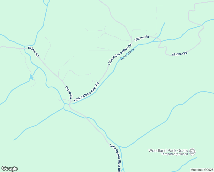 map of restaurants, bars, coffee shops, grocery stores, and more near 2402 Little Kalama River Road in Woodland