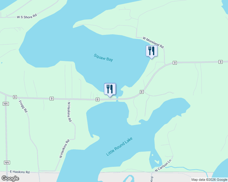 map of restaurants, bars, coffee shops, grocery stores, and more near 12504 West County Road Oo in Hayward