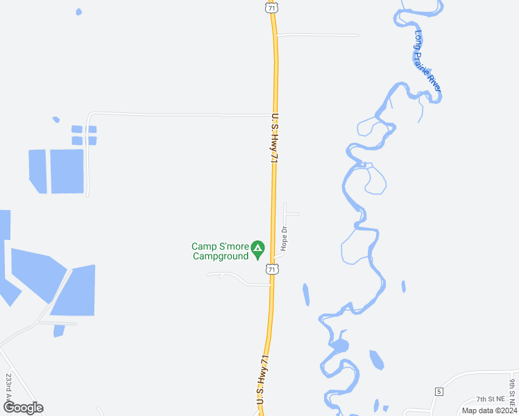 map of restaurants, bars, coffee shops, grocery stores, and more near 24949 U.S. 71 in Long Prairie