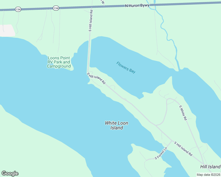 map of restaurants, bars, coffee shops, grocery stores, and more near 580 South Hill Island Road in Cedarville