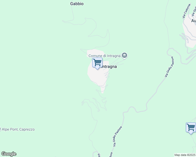 map of restaurants, bars, coffee shops, grocery stores, and more near 13 Via alle Cascine in Intragna