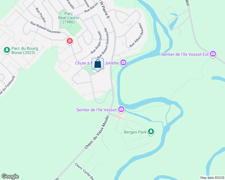 map of restaurants, bars, coffee shops, grocery stores, and more near 2085 Rue Roland-Gauvreau in Joliette