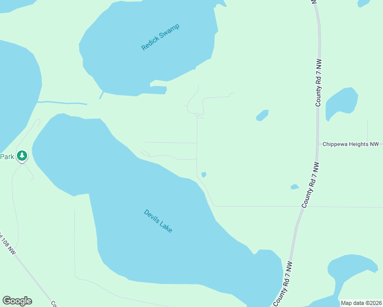 map of restaurants, bars, coffee shops, grocery stores, and more near 13200 Devils Lake Road Northwest in Brandon