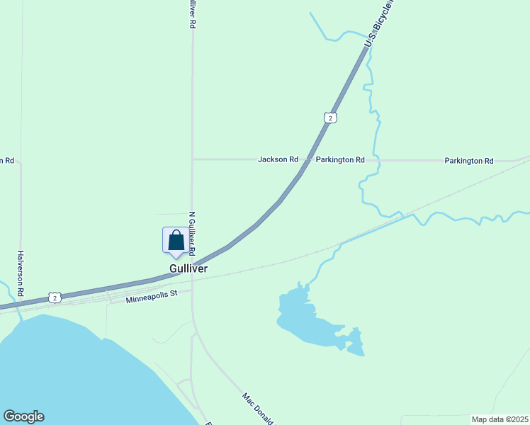 map of restaurants, bars, coffee shops, grocery stores, and more near 2725w U.S. 2 in Gulliver