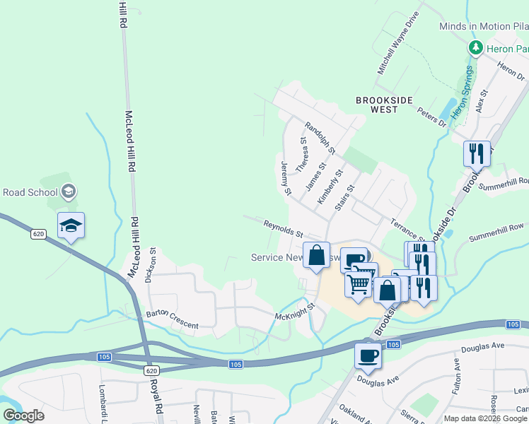 map of restaurants, bars, coffee shops, grocery stores, and more near 305 Reynolds Street in Fredericton