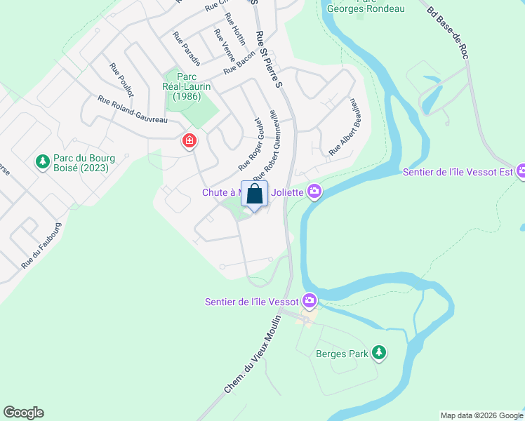 map of restaurants, bars, coffee shops, grocery stores, and more near 1806 Rue Georges Émile Lapalme in Joliette