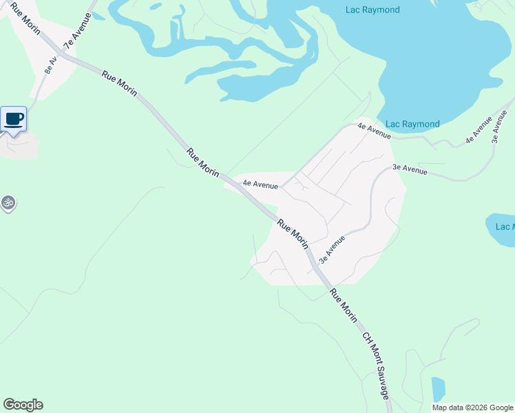 map of restaurants, bars, coffee shops, grocery stores, and more near 4938 Rue Morin in Val-Morin