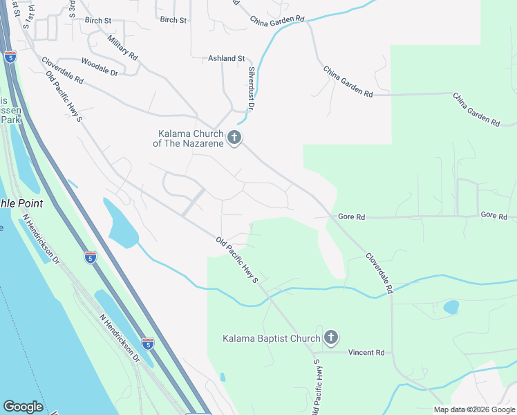 map of restaurants, bars, coffee shops, grocery stores, and more near 613 Stone View Way in Kalama