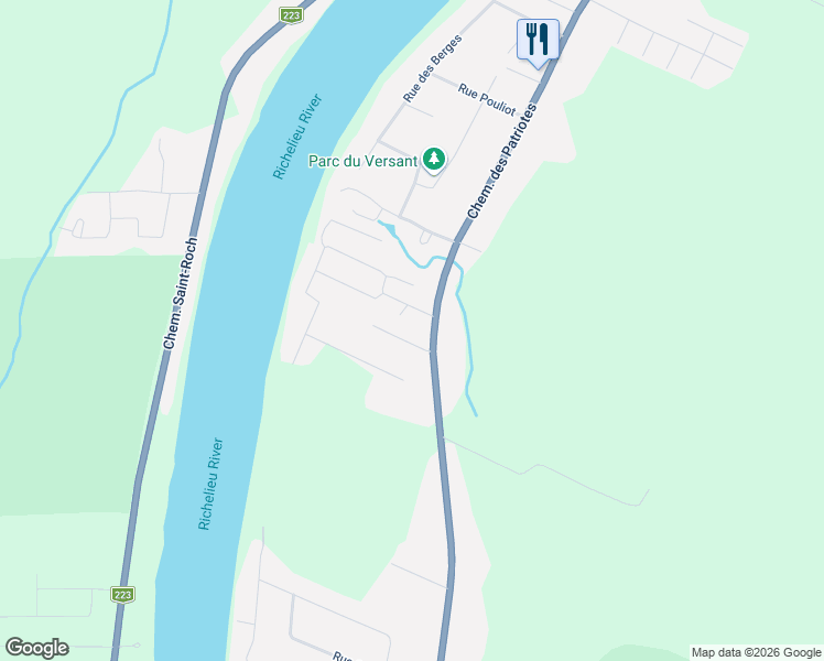 map of restaurants, bars, coffee shops, grocery stores, and more near in Sainte-Victoire-de-Sorel