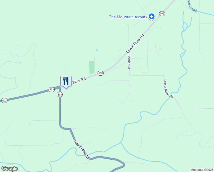 map of restaurants, bars, coffee shops, grocery stores, and more near 14500 Lewis River Road in Ariel