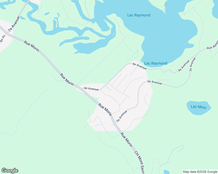 map of restaurants, bars, coffee shops, grocery stores, and more near 105 Domaine Val Morin in Laurentides