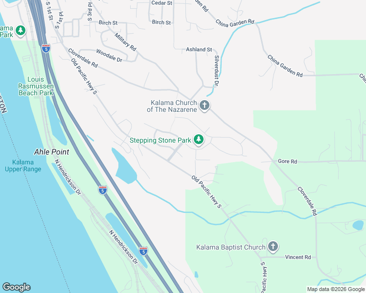 map of restaurants, bars, coffee shops, grocery stores, and more near 405 Stepping Stone Street in Kalama