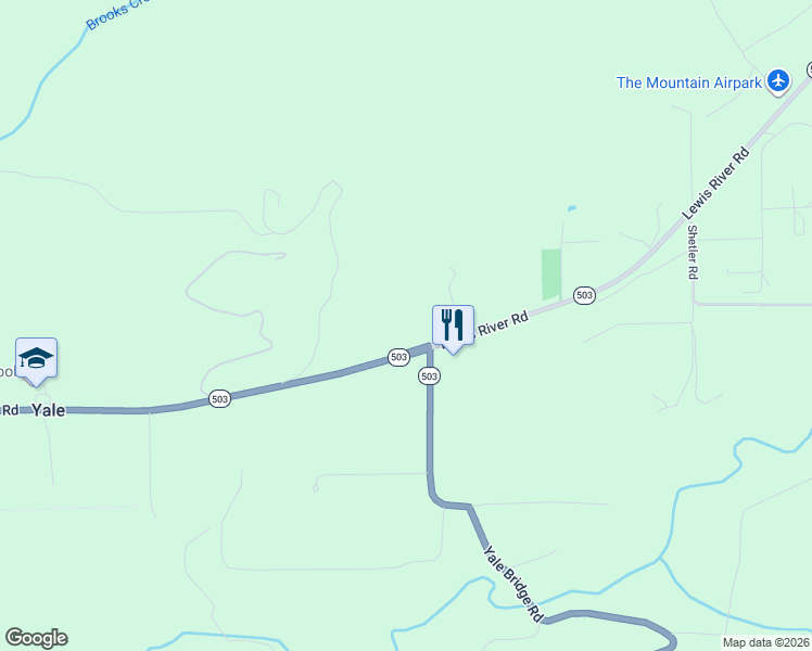 map of restaurants, bars, coffee shops, grocery stores, and more near 12184 Lewis River Road in Ariel
