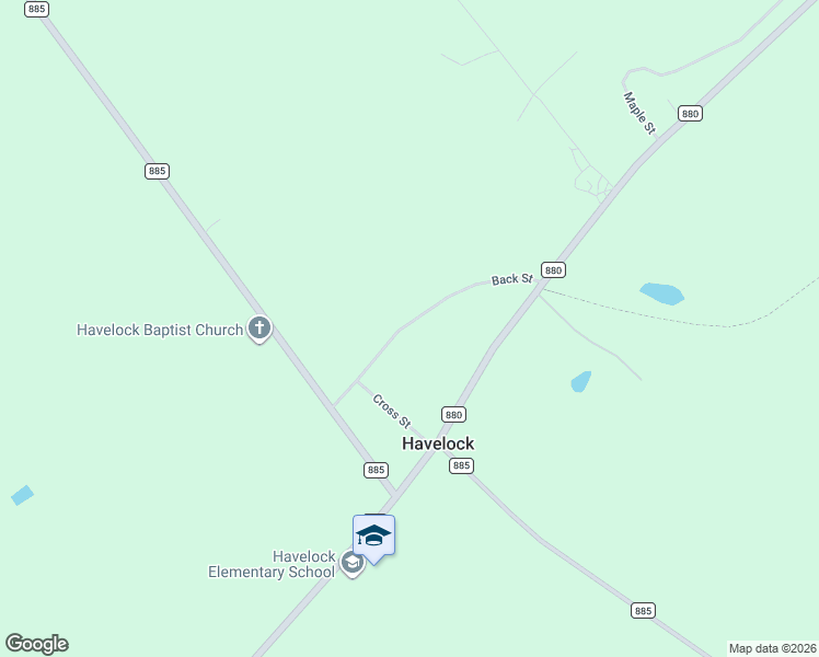 map of restaurants, bars, coffee shops, grocery stores, and more near 32 Back Street in Havelock