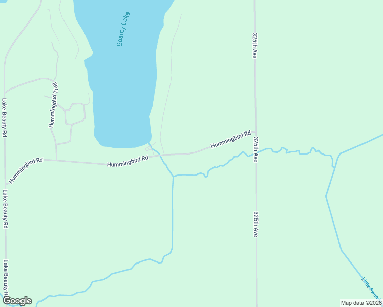 map of restaurants, bars, coffee shops, grocery stores, and more near 32213 Hummingbird Road in Long Prairie