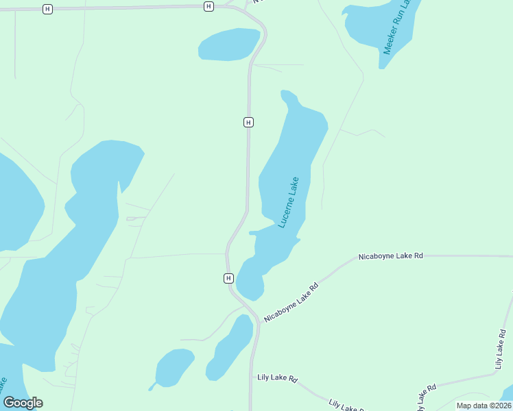 map of restaurants, bars, coffee shops, grocery stores, and more near 30134 County Road H in Danbury