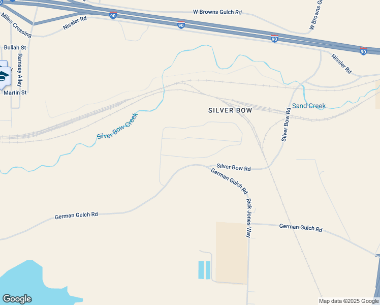 map of restaurants, bars, coffee shops, grocery stores, and more near 119041 German Gulch Road in Butte