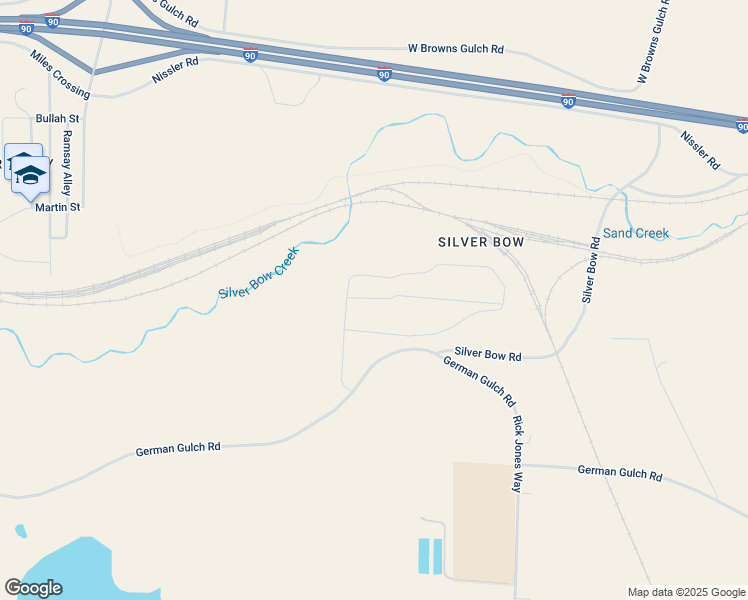 map of restaurants, bars, coffee shops, grocery stores, and more near 119041 German Gulch Road in Butte