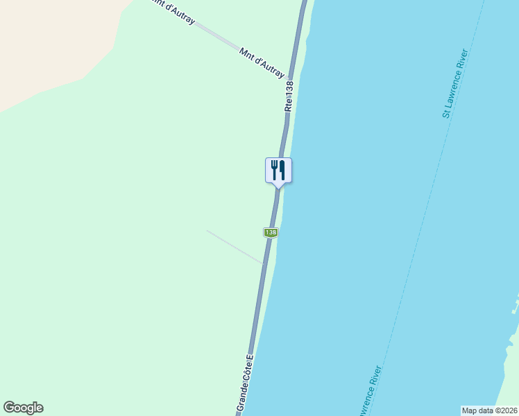 map of restaurants, bars, coffee shops, grocery stores, and more near 525 Grande Côte Est in Lanoraie