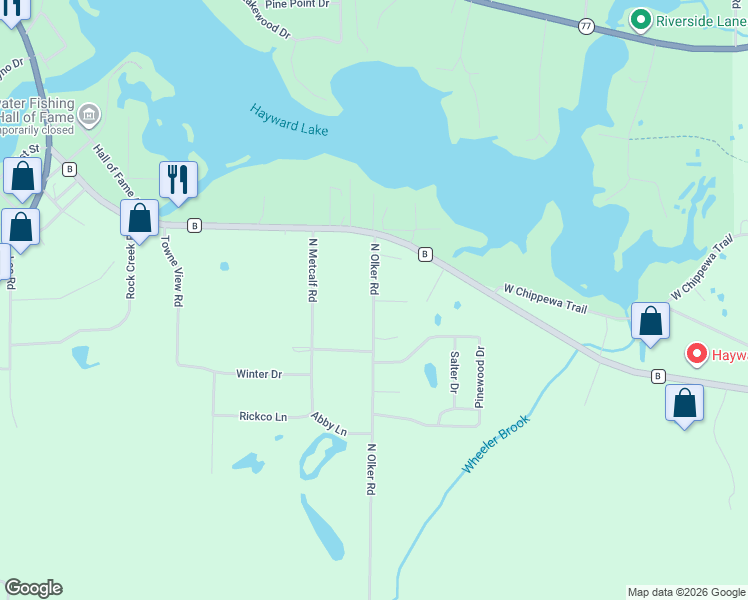 map of restaurants, bars, coffee shops, grocery stores, and more near 10224 North Olker Road in Hayward