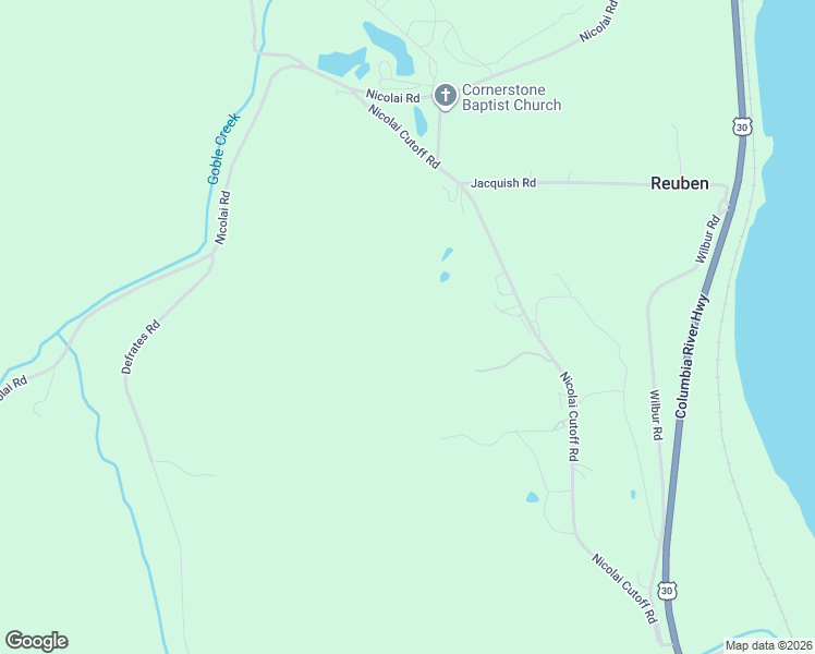 map of restaurants, bars, coffee shops, grocery stores, and more near Nicolai Cutoff Road in Columbia County