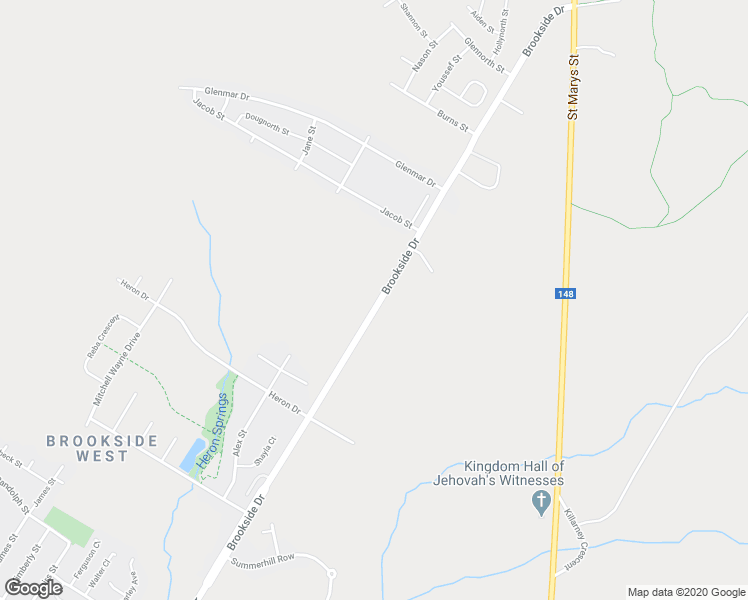 map of restaurants, bars, coffee shops, grocery stores, and more near 959 Brookside Drive in Fredericton