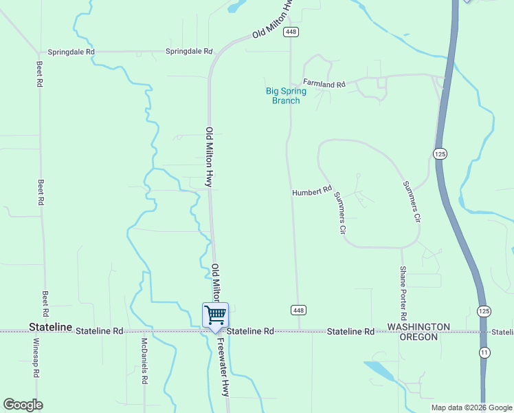 map of restaurants, bars, coffee shops, grocery stores, and more near 508 County Road 448 in Walla Walla