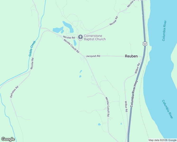 map of restaurants, bars, coffee shops, grocery stores, and more near 69723 Nicolai Cutoff Road in Rainier