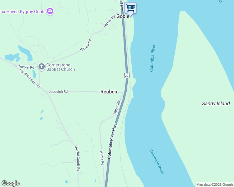 map of restaurants, bars, coffee shops, grocery stores, and more near 33492 Jacquish Road in Rainier