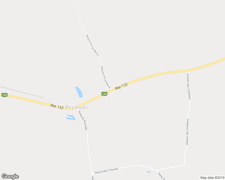 map of restaurants, bars, coffee shops, grocery stores, and more near Route Marie Victorin Ouest in Yamaska