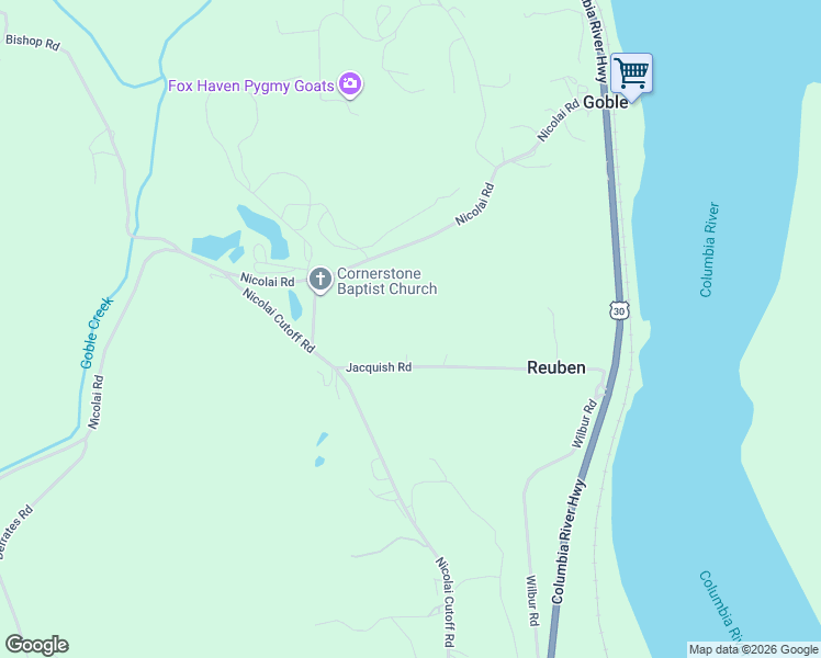 map of restaurants, bars, coffee shops, grocery stores, and more near 33165 Jacquish Road in Rainier
