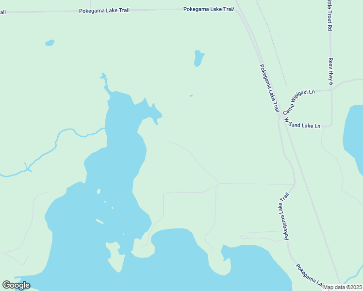 map of restaurants, bars, coffee shops, grocery stores, and more near 3373 Dragonfly Lane in Lac du Flambeau