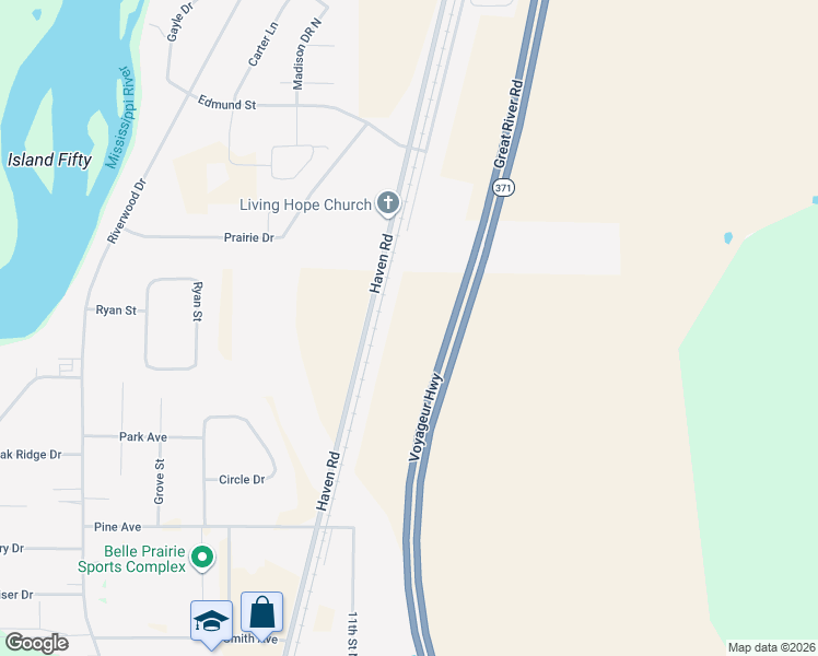 map of restaurants, bars, coffee shops, grocery stores, and more near in Little Falls