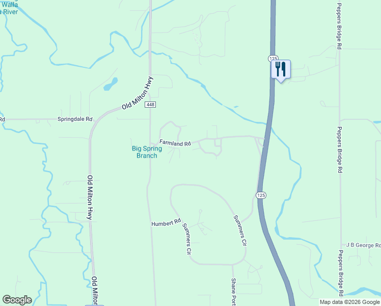 map of restaurants, bars, coffee shops, grocery stores, and more near 15-122 Farmland Road in Walla Walla
