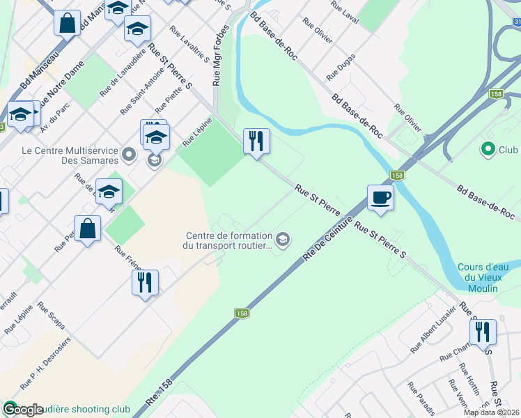 map of restaurants, bars, coffee shops, grocery stores, and more near 1010 Rue Raoul-Charette in Joliette