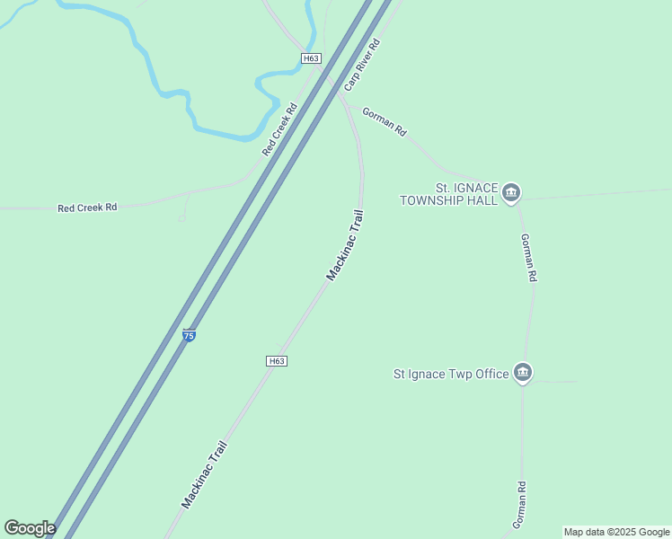 map of restaurants, bars, coffee shops, grocery stores, and more near Mackinac Trail in Saint Ignace