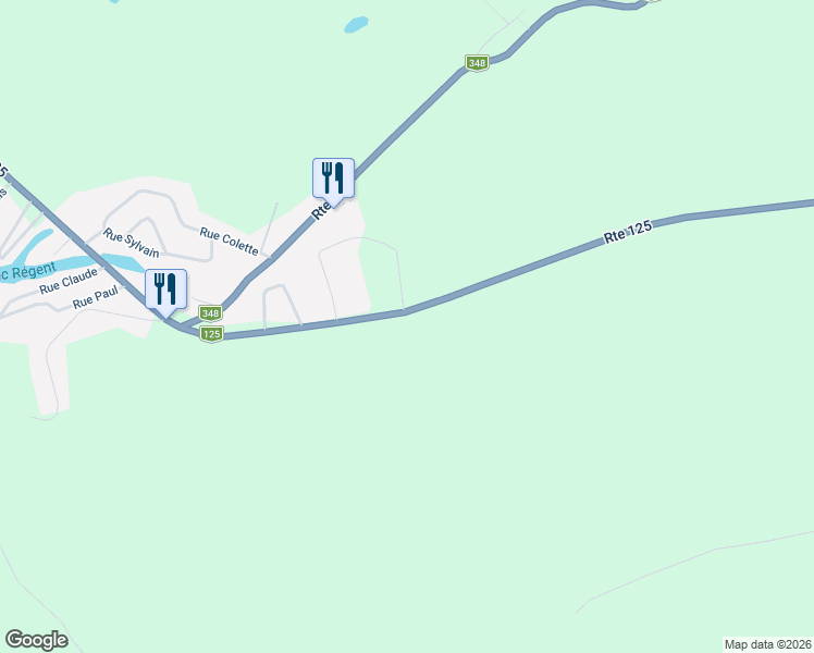 map of restaurants, bars, coffee shops, grocery stores, and more near 4767 Québec 125 in Rawdon