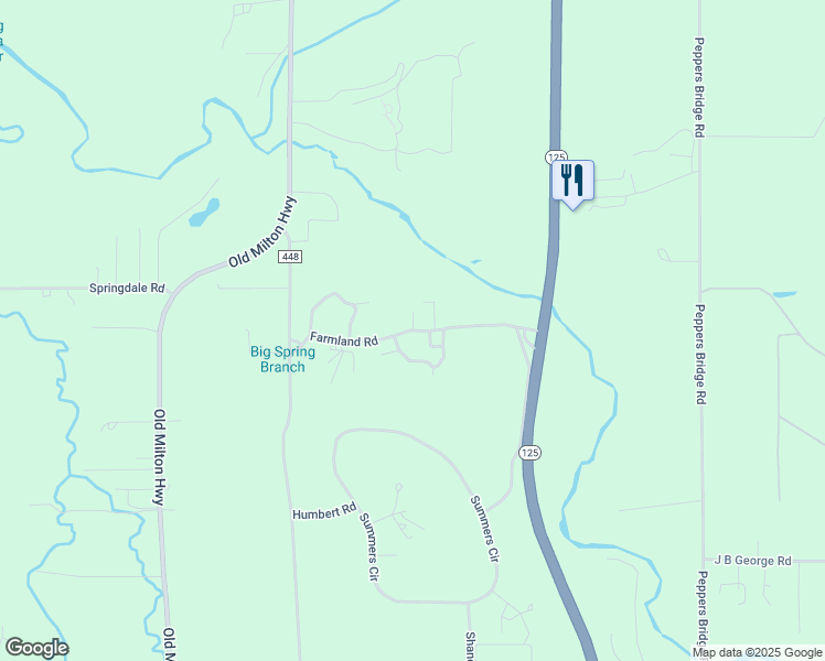 map of restaurants, bars, coffee shops, grocery stores, and more near Farmland Road in Walla Walla