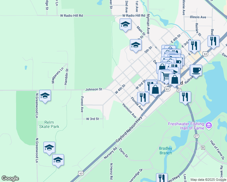 map of restaurants, bars, coffee shops, grocery stores, and more near 15980 West 4th Street in Hayward