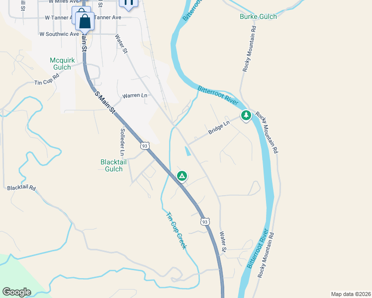 map of restaurants, bars, coffee shops, grocery stores, and more near 625 Water Street in Darby