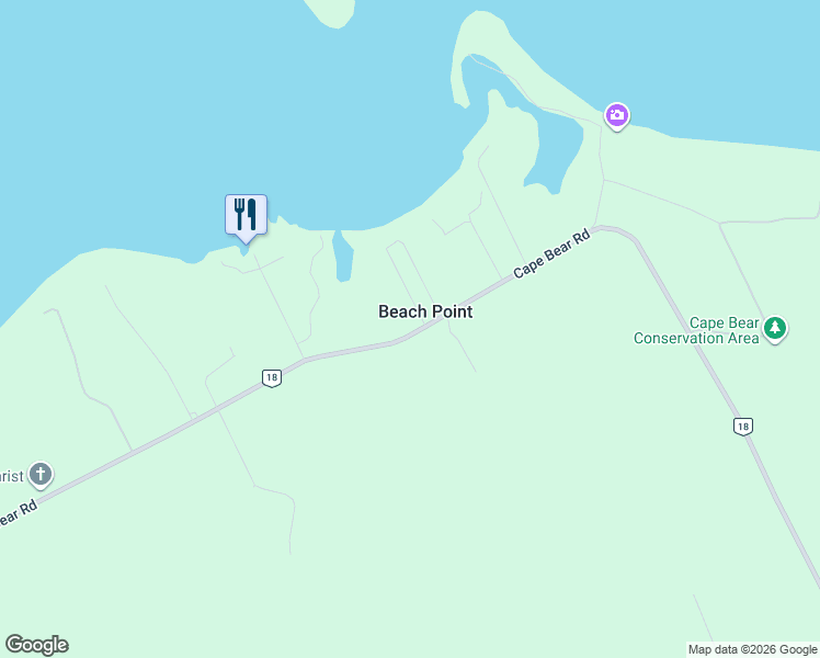 map of restaurants, bars, coffee shops, grocery stores, and more near 2060 Prince Edward Island 18 in Murray Harbour