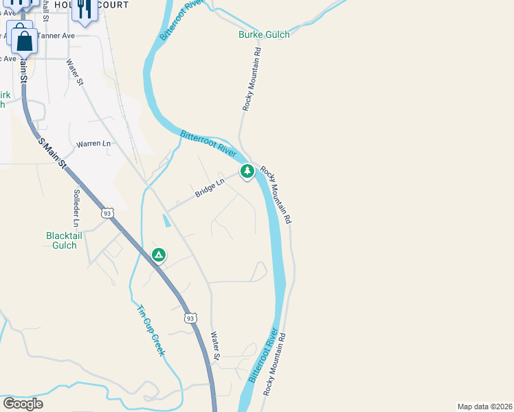 map of restaurants, bars, coffee shops, grocery stores, and more near 626 Bridge Ln in Darby