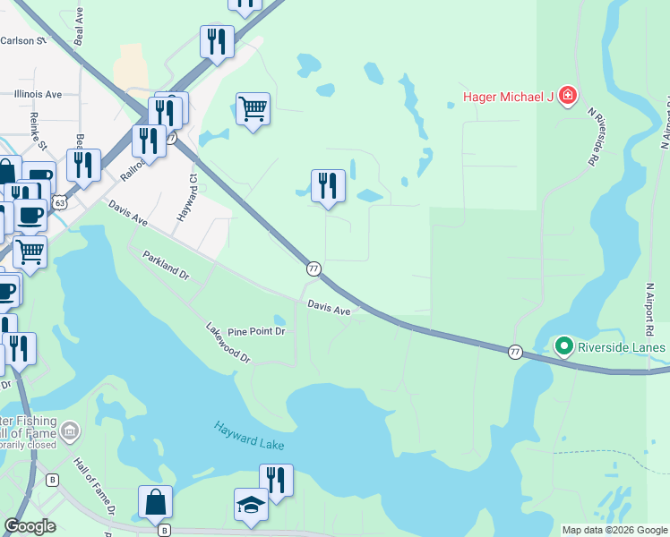 map of restaurants, bars, coffee shops, grocery stores, and more near 10532 North Ranch Road in Hayward