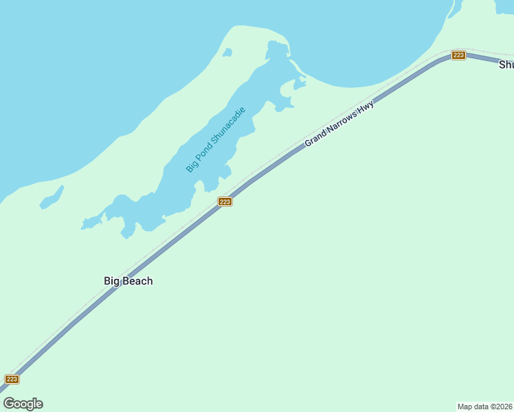 map of restaurants, bars, coffee shops, grocery stores, and more near 6935 Grand Narrows Highway in Big Beach
